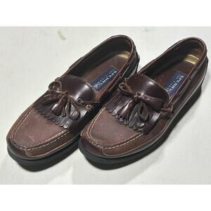 Sperry Tremont Brown Leather Loafers Double Tassle Men's 13 Slip On